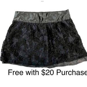 Black Lace Mini Skirt